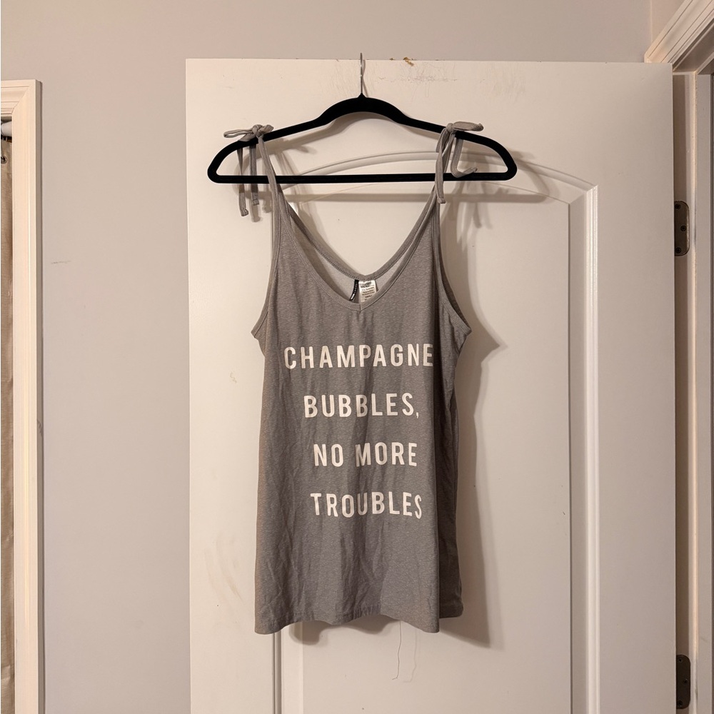 Fashion Nova Gray Slogan Tank Top